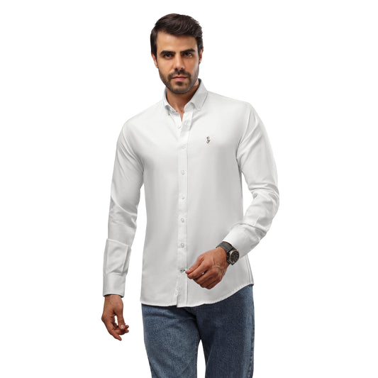 RL Polo Plain Long Sleeve Oxford Men Shirt - Deford