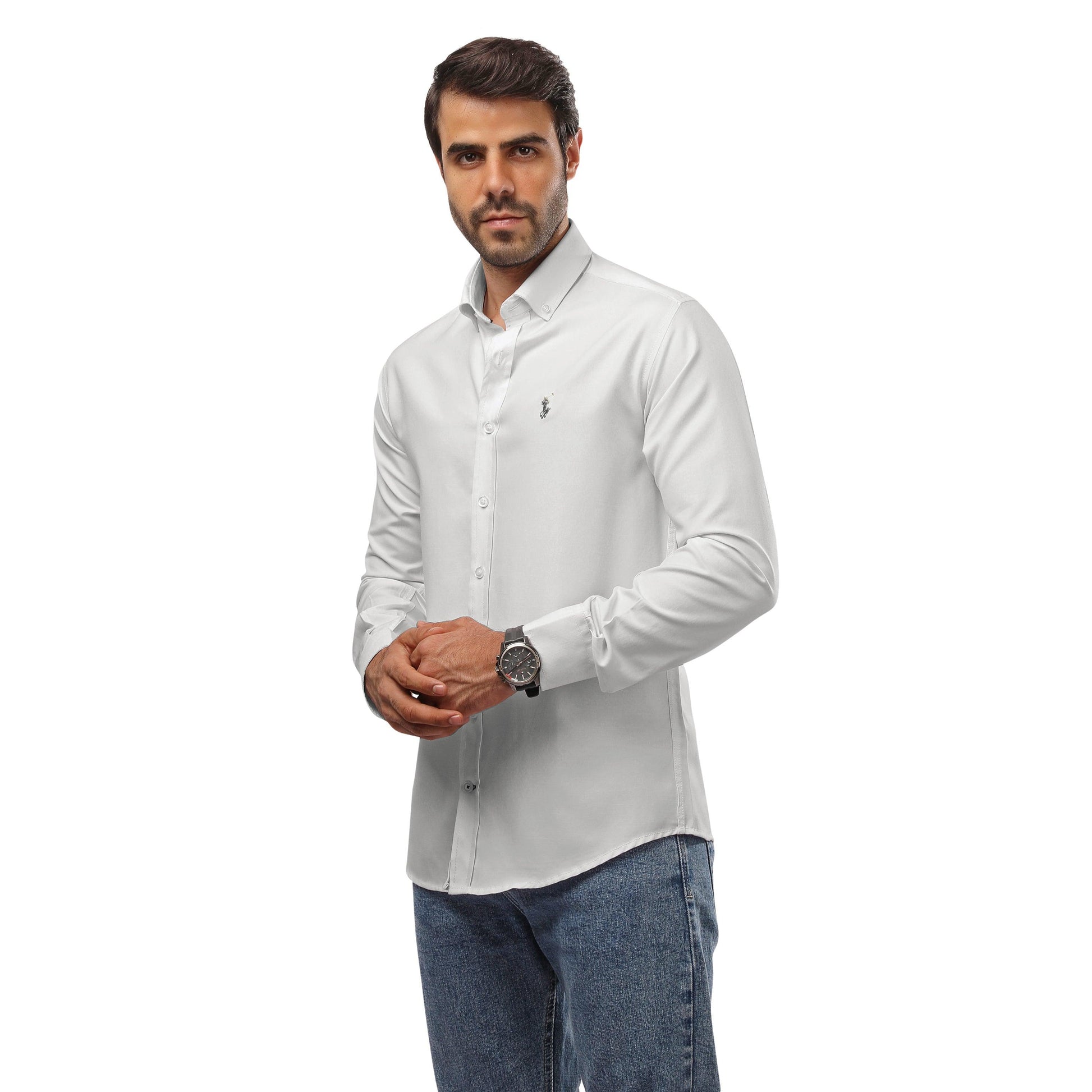 RL Polo Plain Long Sleeve Oxford Men Shirt - Deford