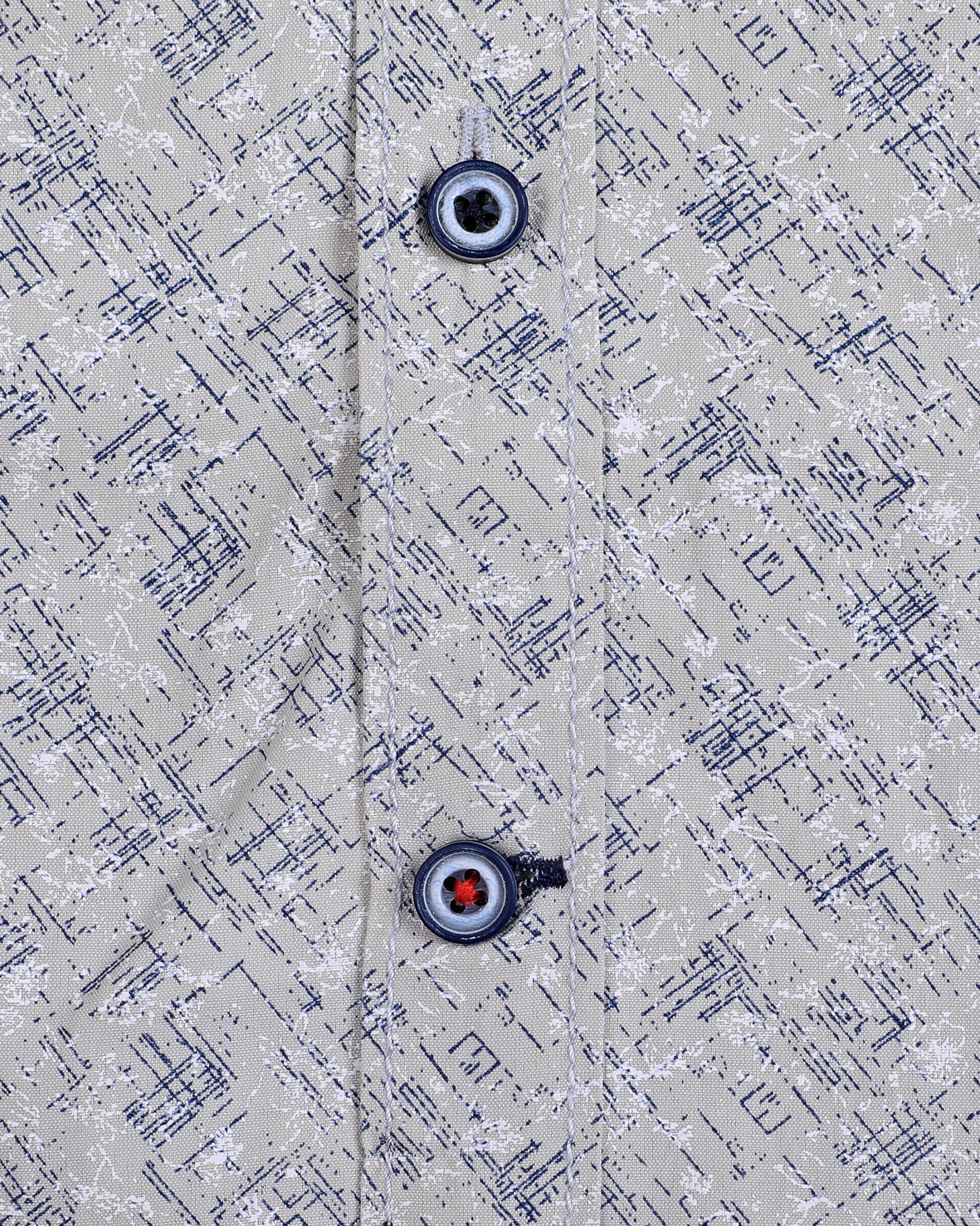 TH Printed Long Sleeve Poplin Men Shirt