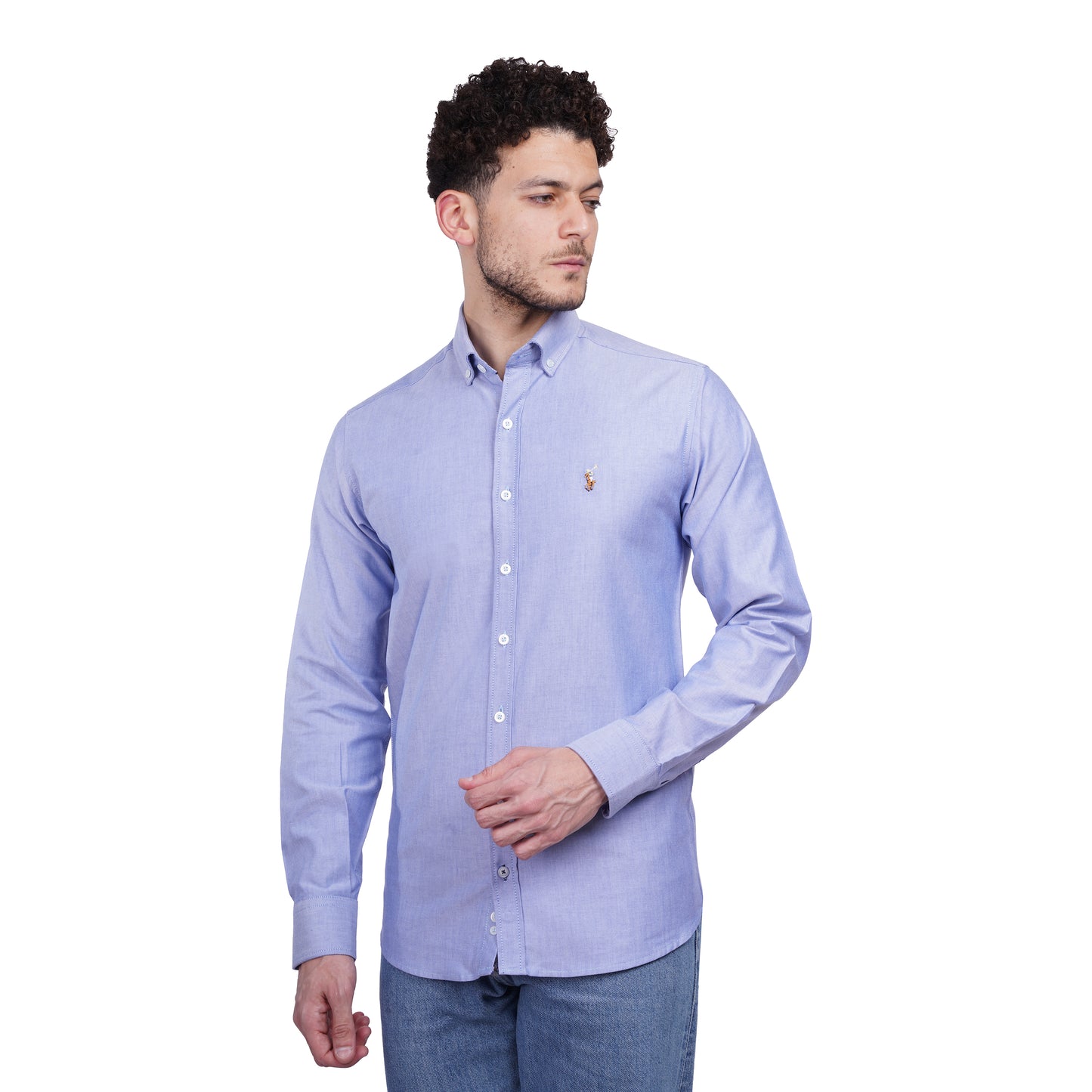 RL Polo Plain Long Sleeve Oxford Men Shirt