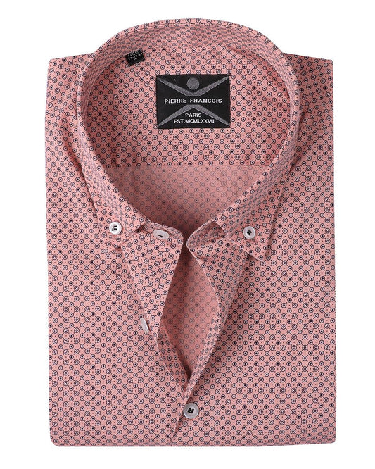 PF Printed Long Sleeve Poplin Men Shirt - Deford