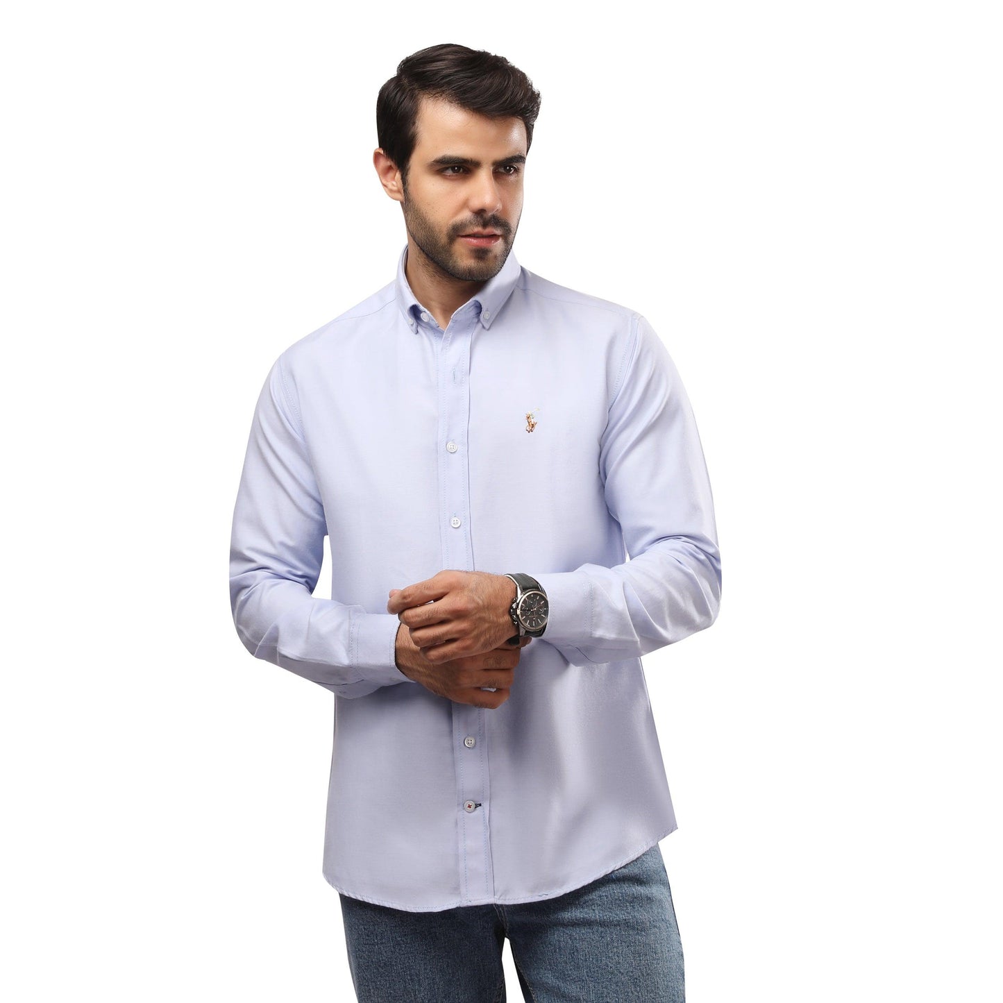 RL Polo Plain Long Sleeve Oxford Men Shirt - Deford