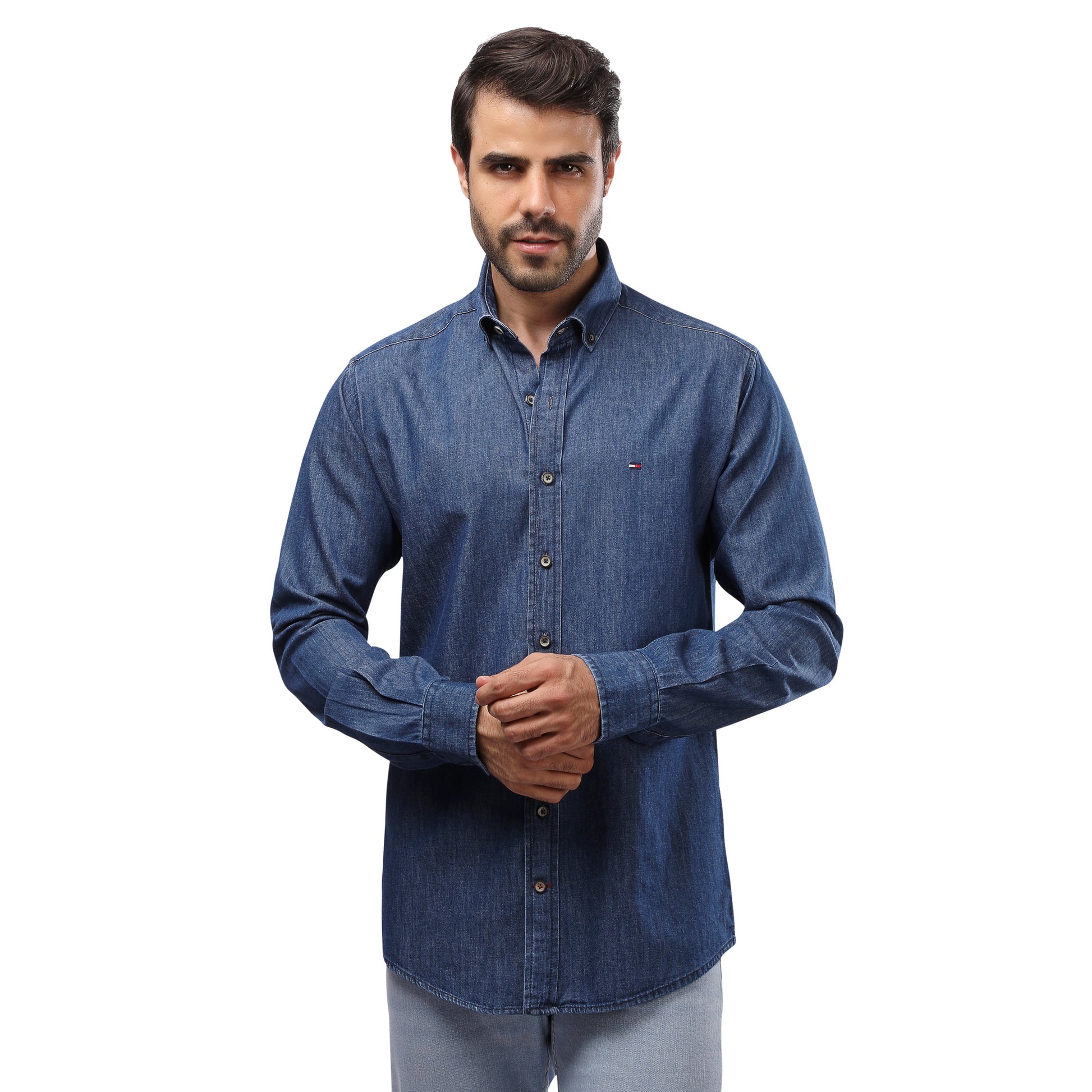 TH Denim Long Sleeve Men Shirt - Deford