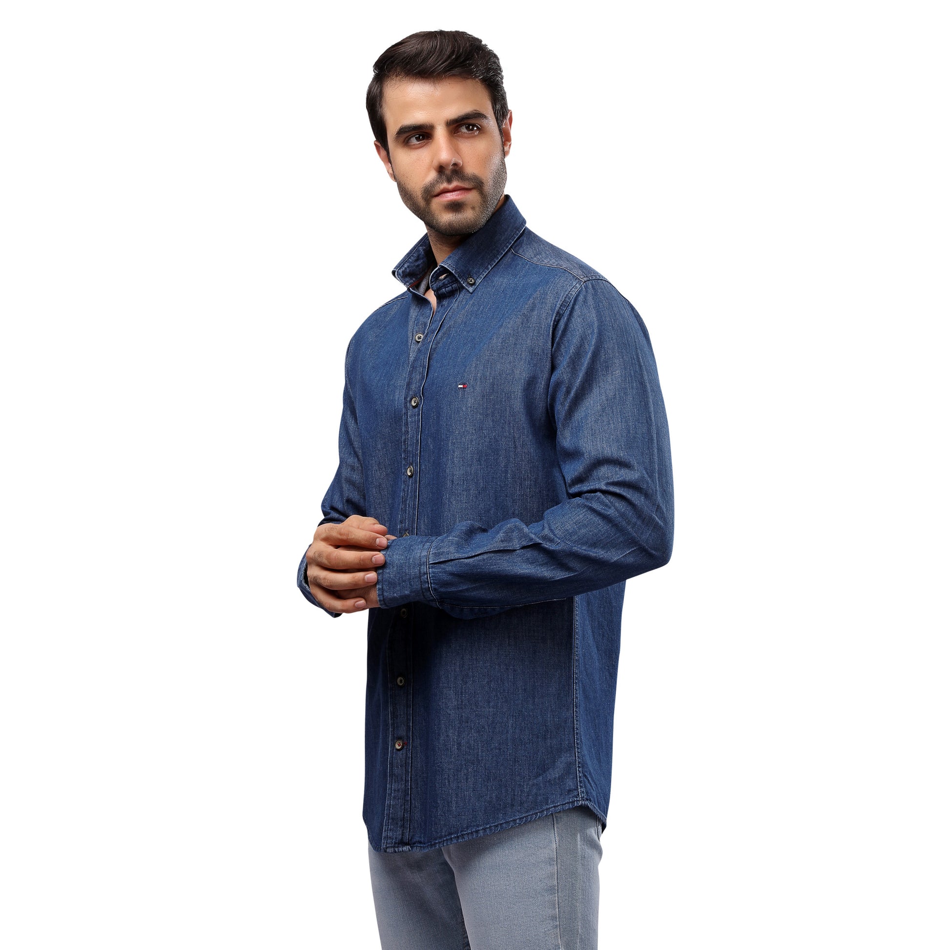 TH Denim Long Sleeve Men Shirt - Deford