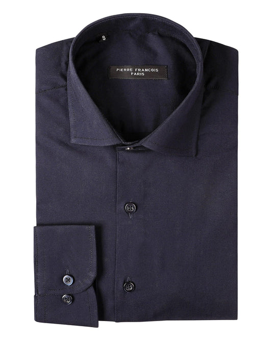 PF Plain Long Sleeve Poplin Formal Men Shirt - Deford