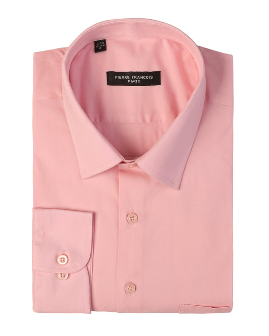 PF Plain Long Sleeve Poplin Formal Men Shirt - Deford