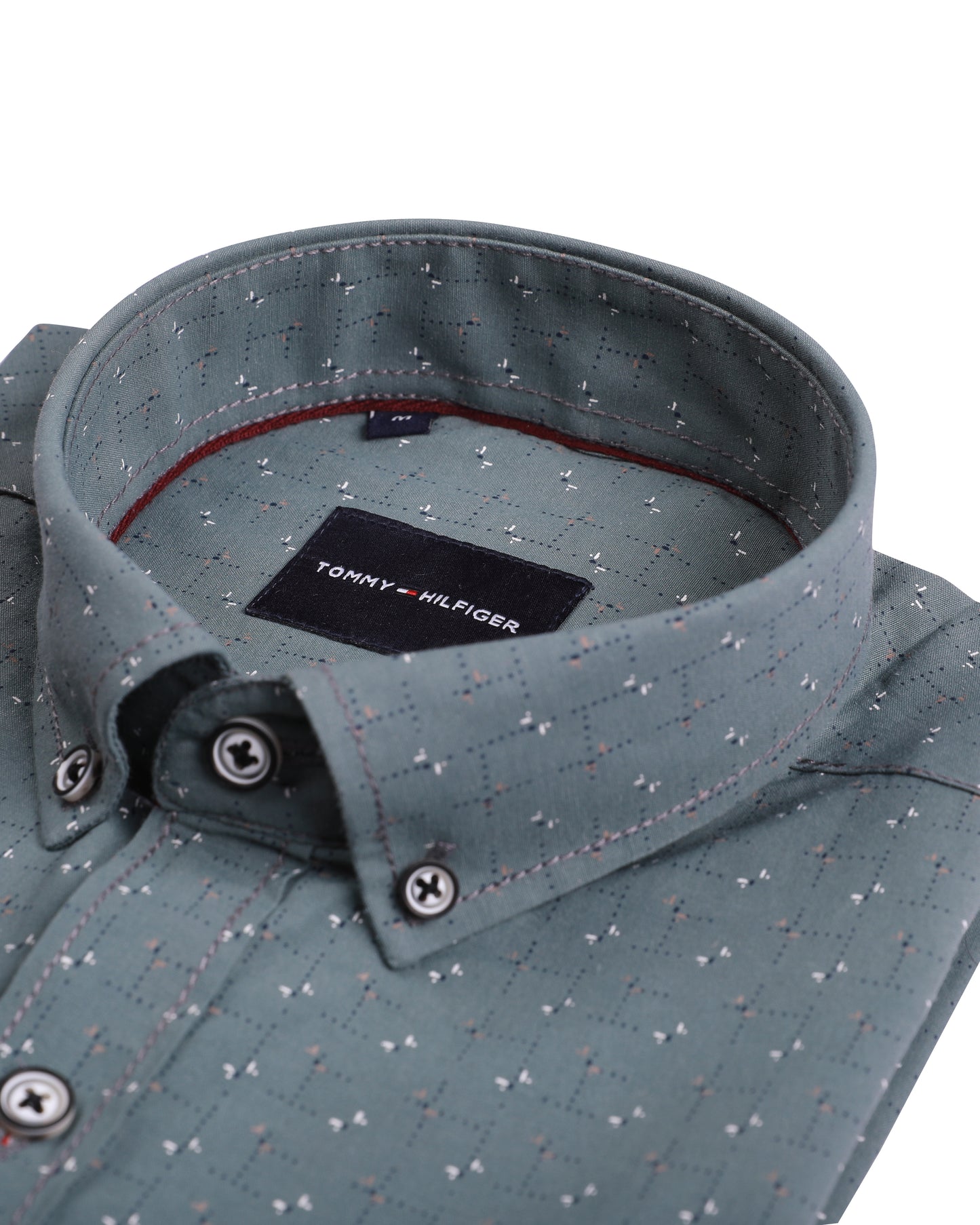 TH Printed Long Sleeve Poplin Men Shirt - Deford