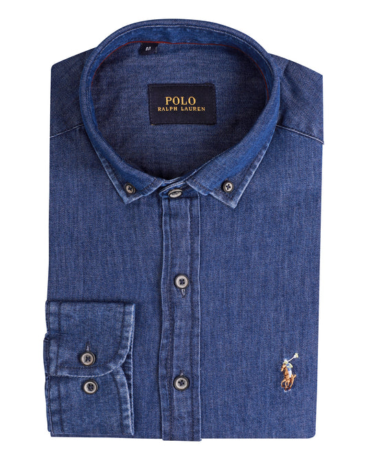 RL Polo Denim Long Sleeve Men Shirt - Deford