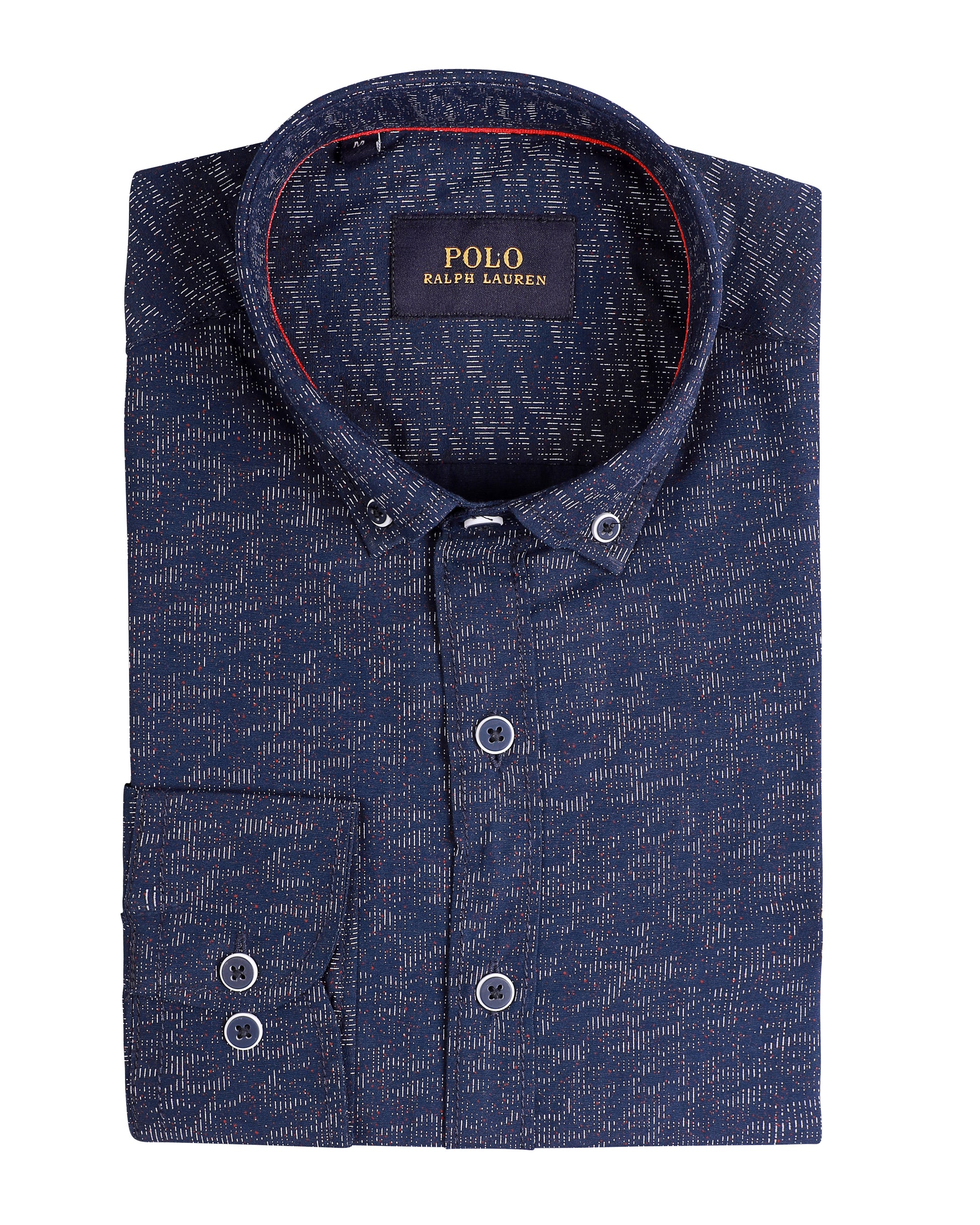 RL Polo Printed Long Sleeve Poplin Men Shirt - Deford