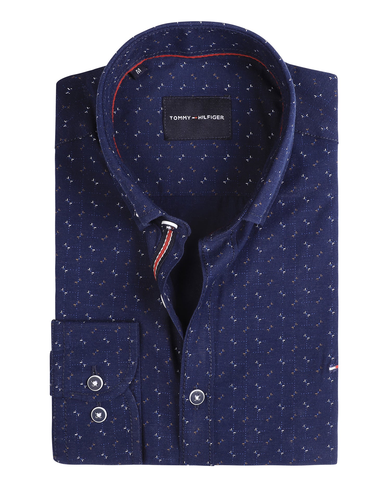 TH Printed Long Sleeve Poplin Men Shirt - Deford