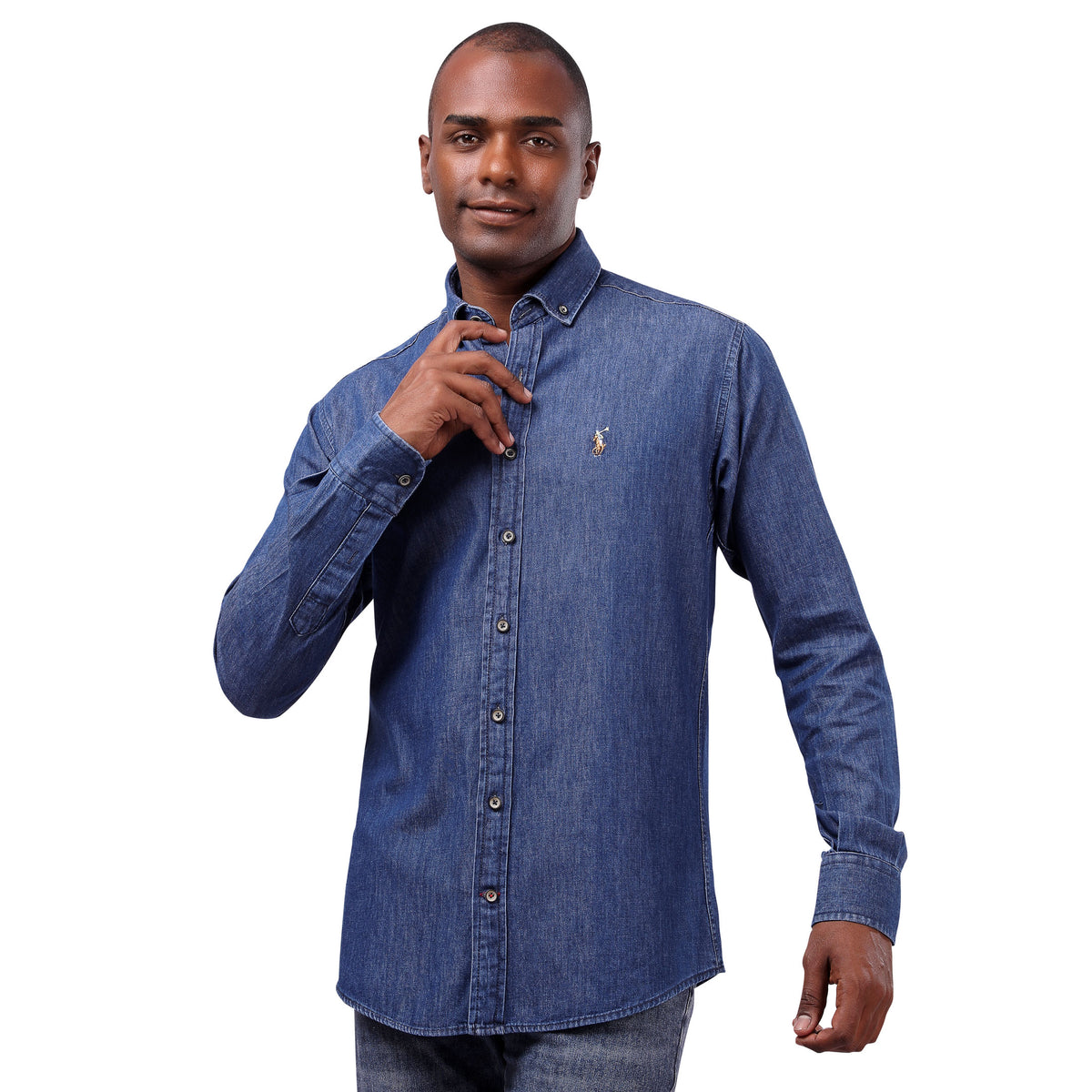 RL Polo Denim Long Sleeve Men Shirt - Deford