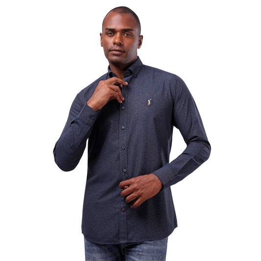 RL Polo Printed Long Sleeve Poplin Men Shirt - Deford