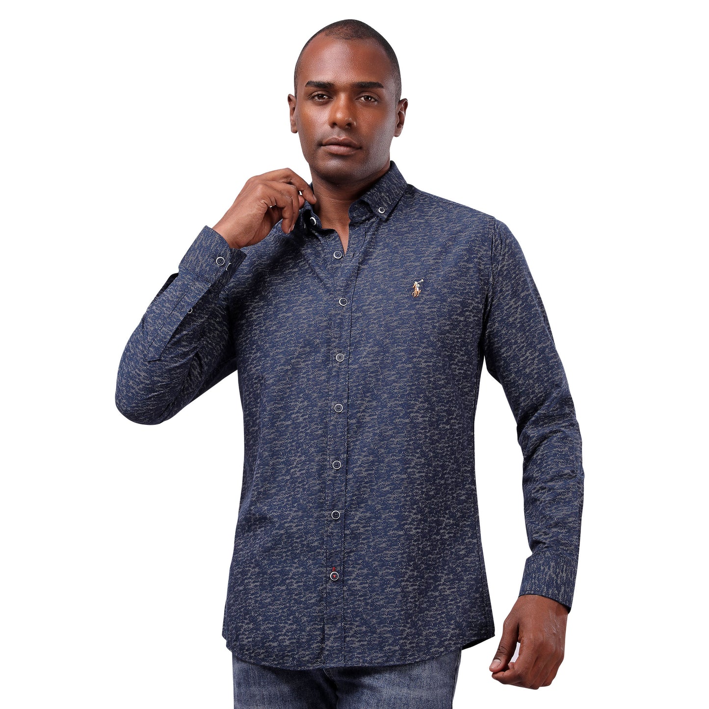 RL Polo Printed Long Sleeve Poplin Men Shirt - Deford